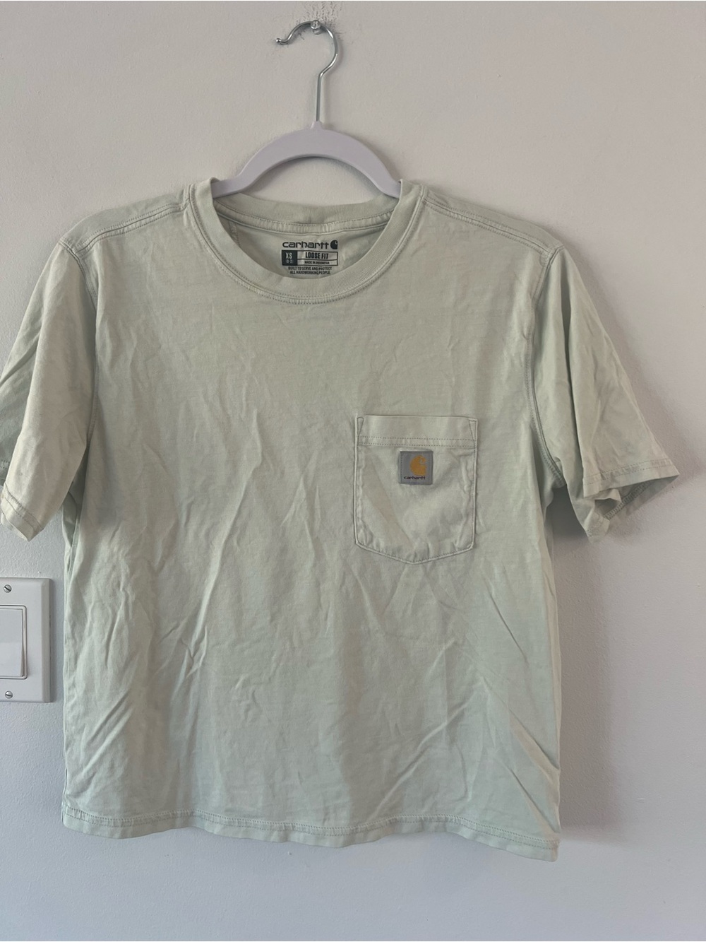 Carhartt Tensel Fiber Series Short-Sleeve Pocket Light Green Shirt Women’s XS